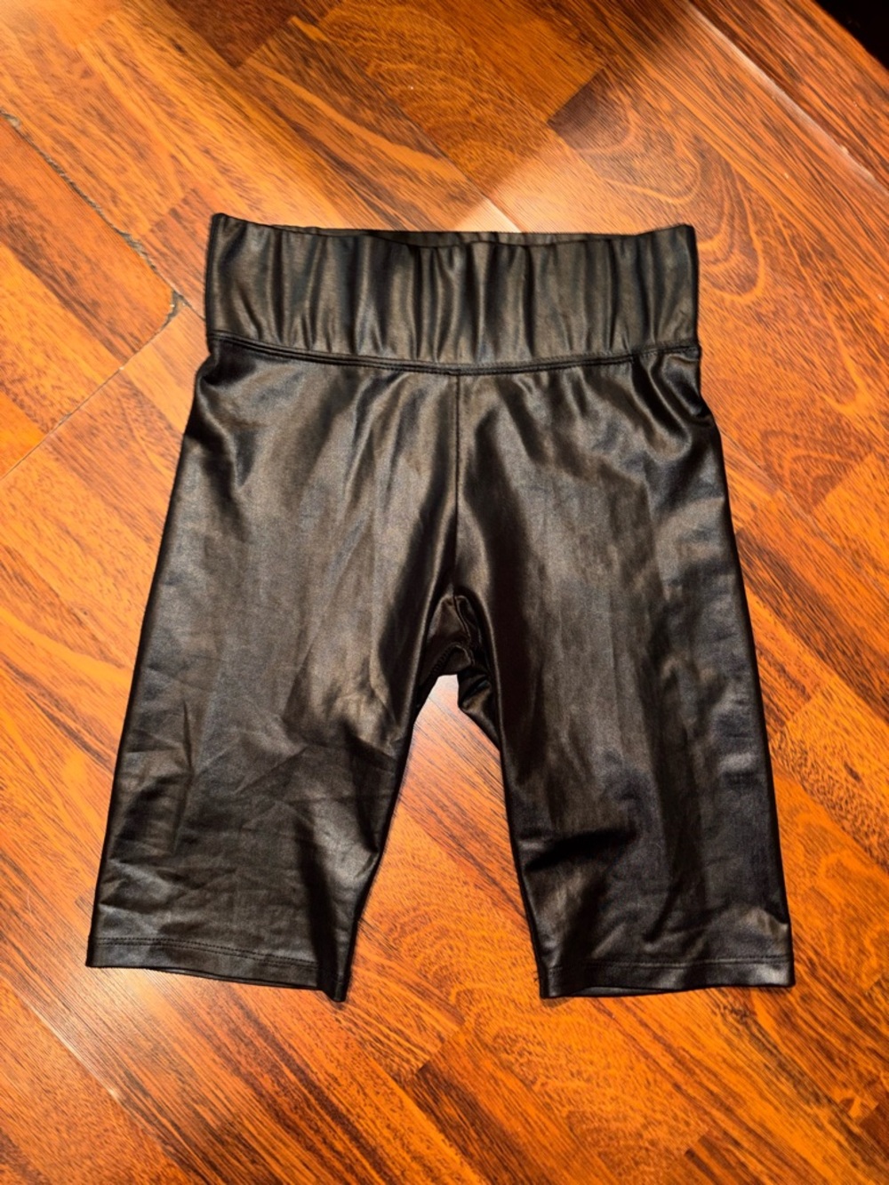 Salty Crew Black Faux Leather Bike Shorts